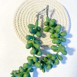 Hand made Green Succulent Earrings